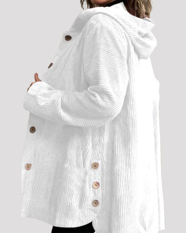 Sienna | Veste à capuche en velours confortable pour l’automne