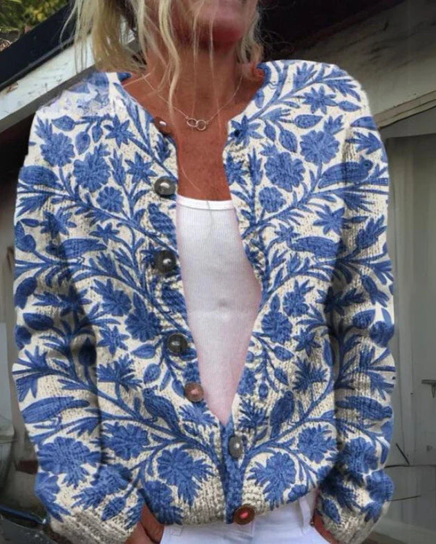 Mina™ | Gilet Fleuri Intemporel