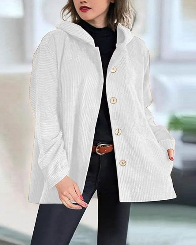 Sienna | Veste à capuche en velours confortable pour l’automne
