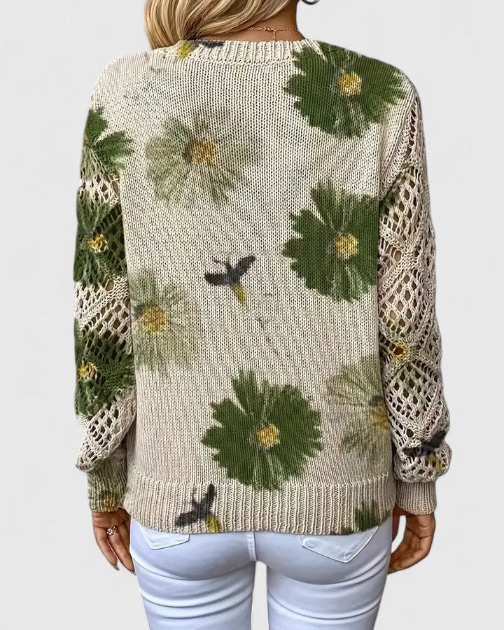 Aurélie | Pull élégant à motif floral