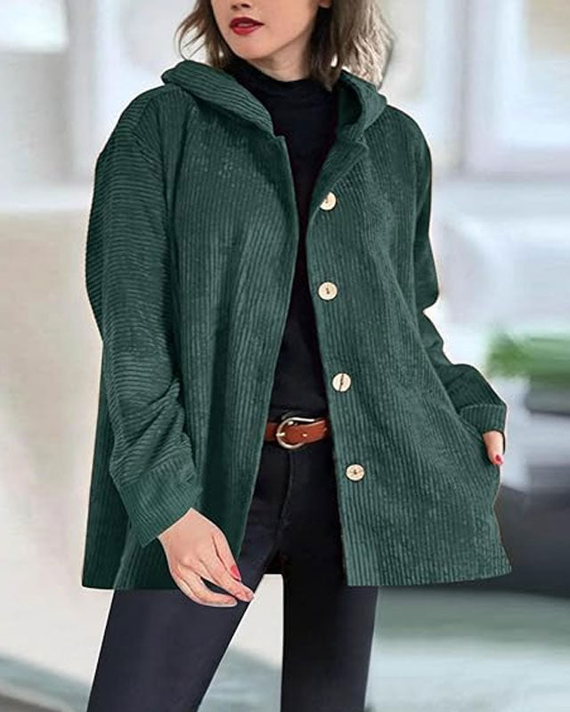 Sienna | Veste à capuche en velours confortable pour l’automne