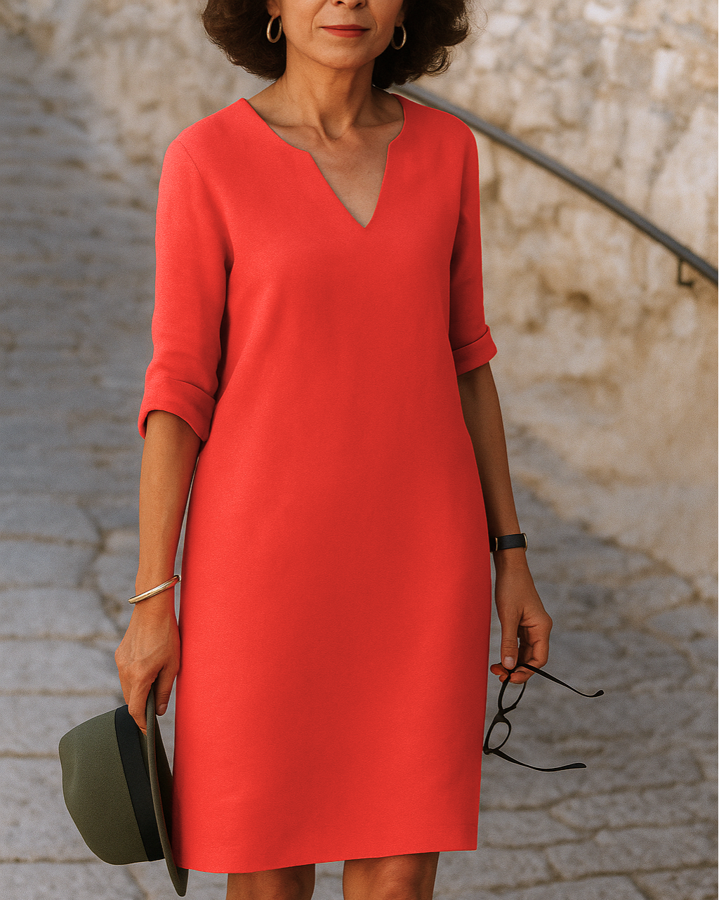 Noémie™ | Élégante robe à col en V