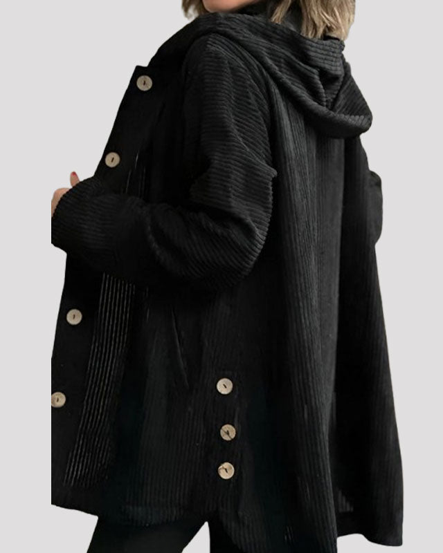 Sienna | Veste à capuche en velours confortable pour l’automne