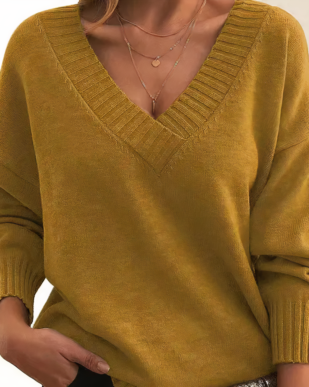 Juliette | Pull à col en V tendance pour femmes