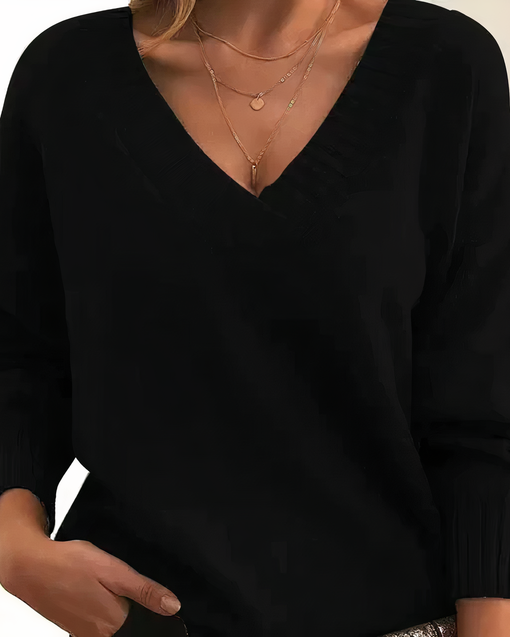 Juliette | Pull à col en V tendance pour femmes