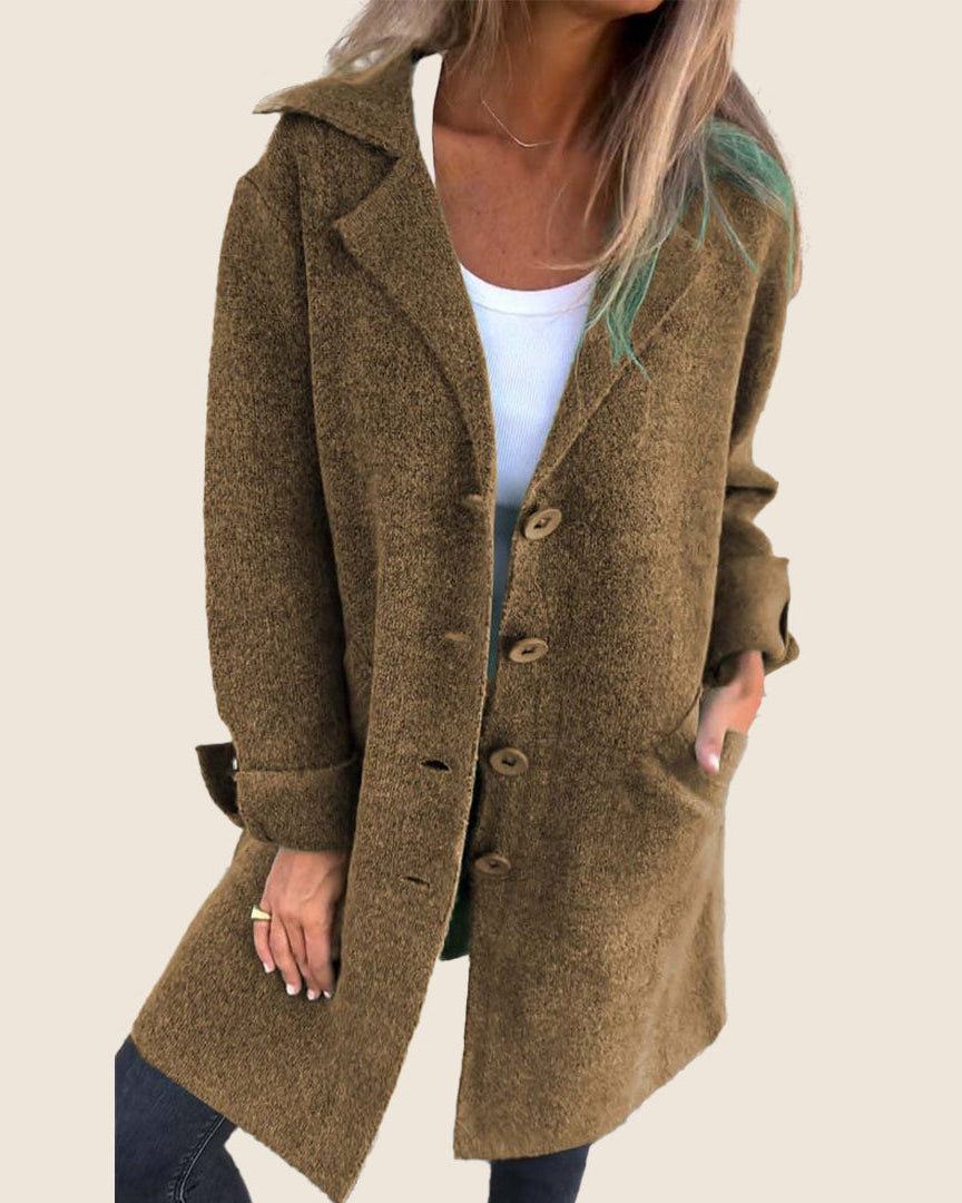 Sofia – Manteau doux à bouton