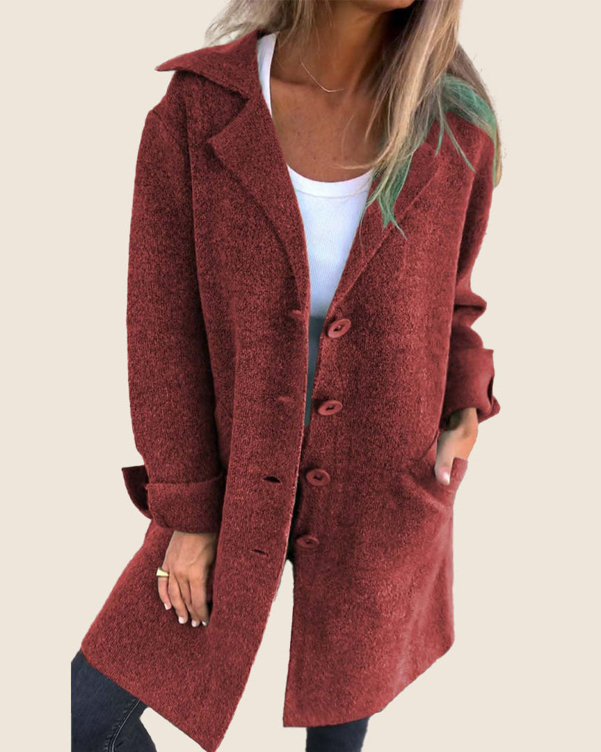 Sofia – Manteau doux à bouton
