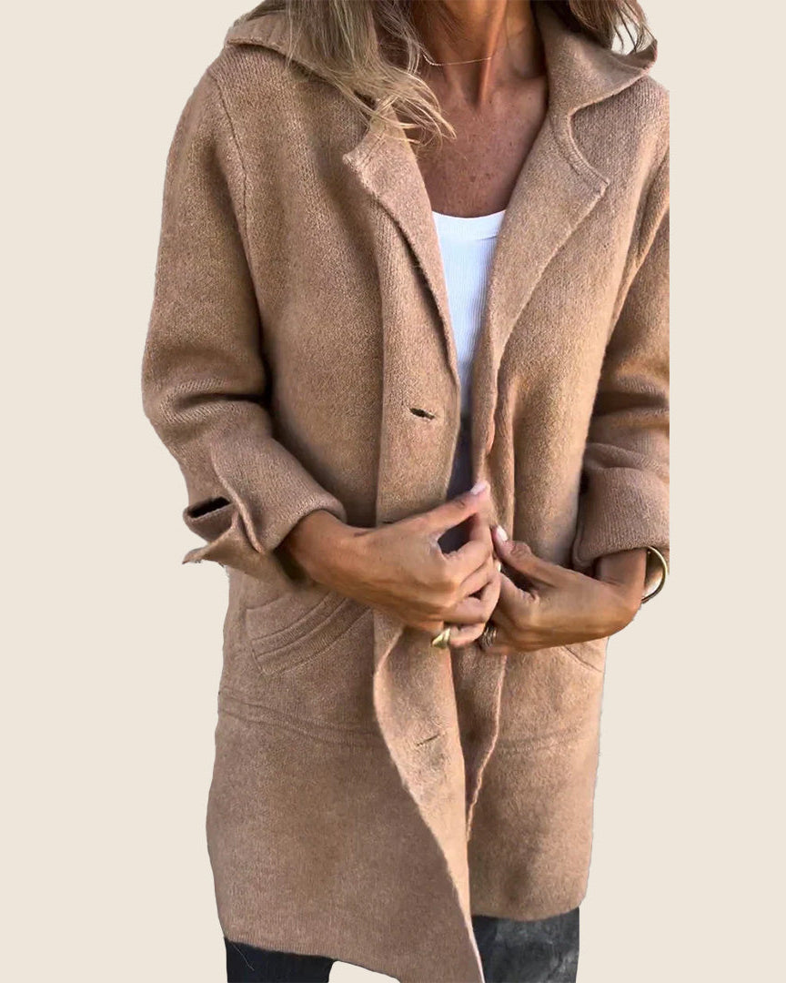 Sofia – Manteau doux à bouton