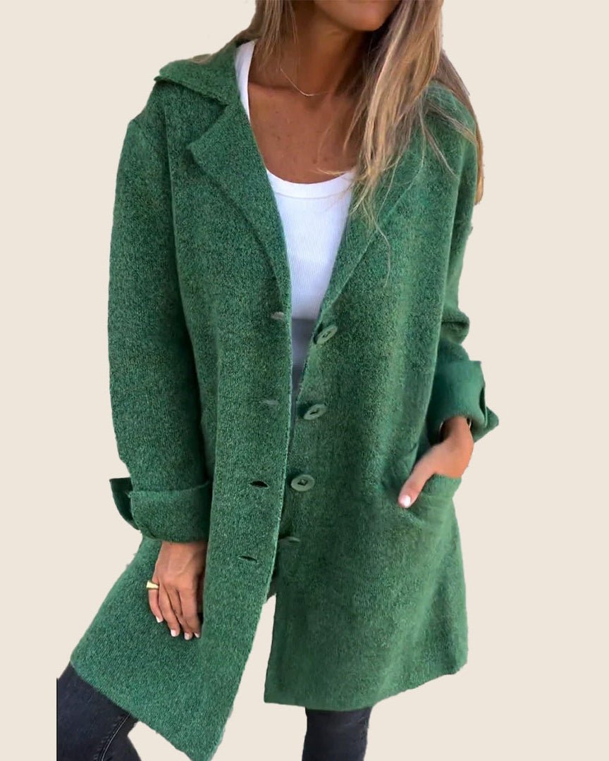Sofia – Manteau doux à bouton