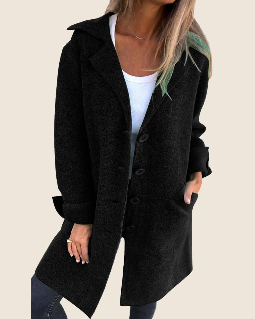 Sofia – Manteau doux à bouton