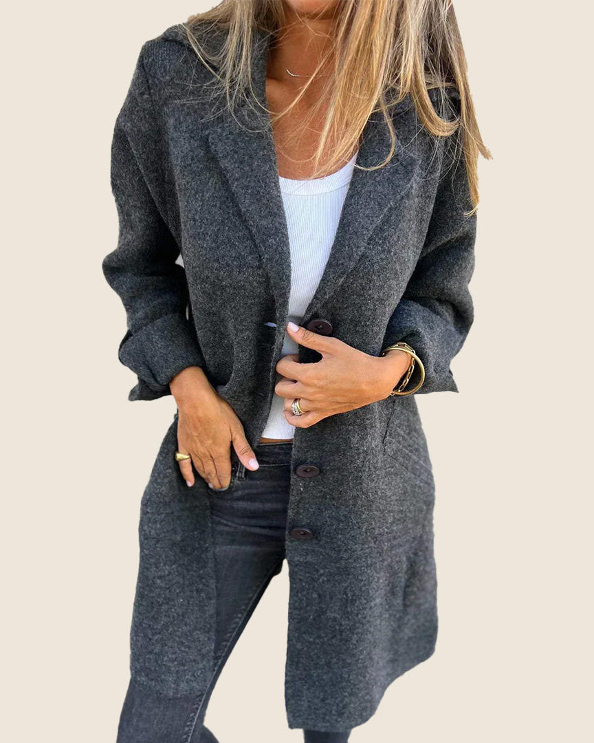 Sofia – Manteau doux à bouton