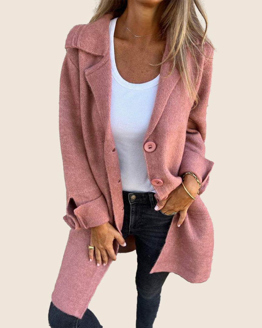 Sofia – Manteau doux à bouton