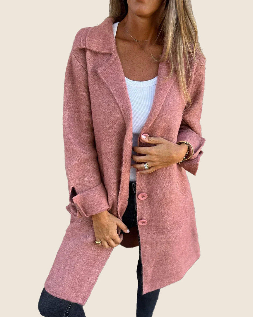 Sofia – Manteau doux à bouton