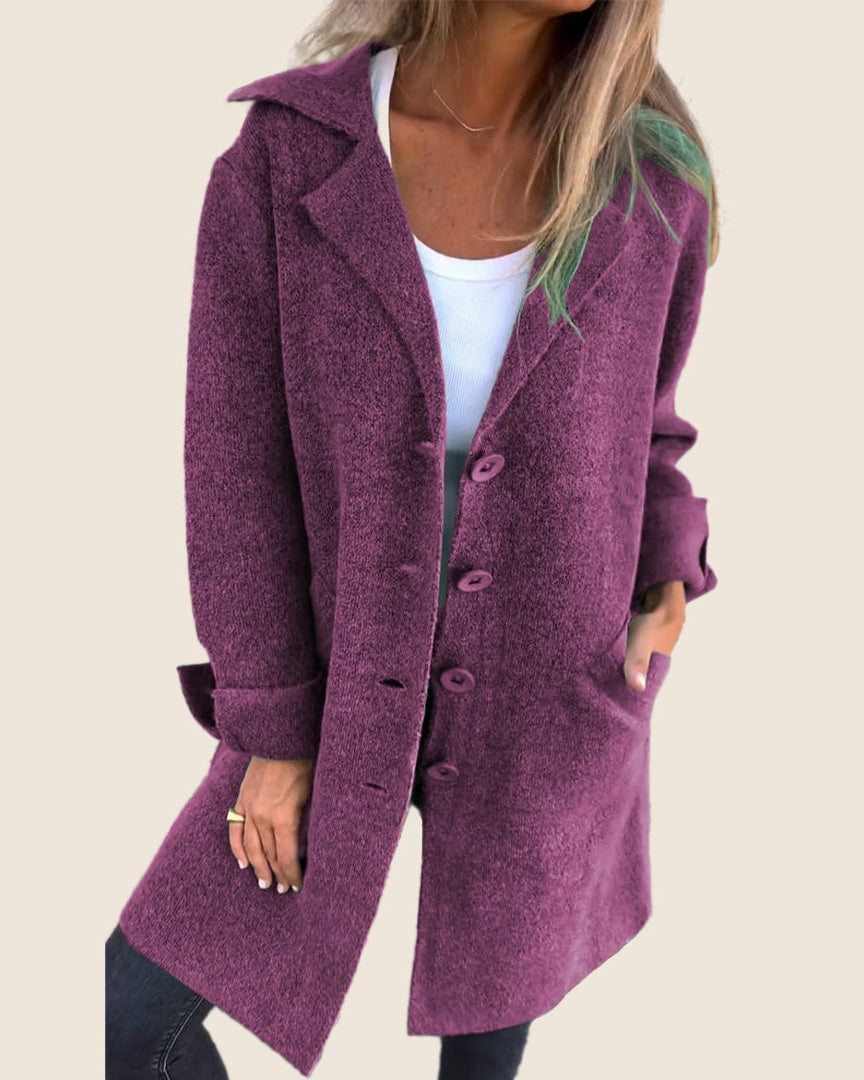 Sofia – Manteau doux à bouton