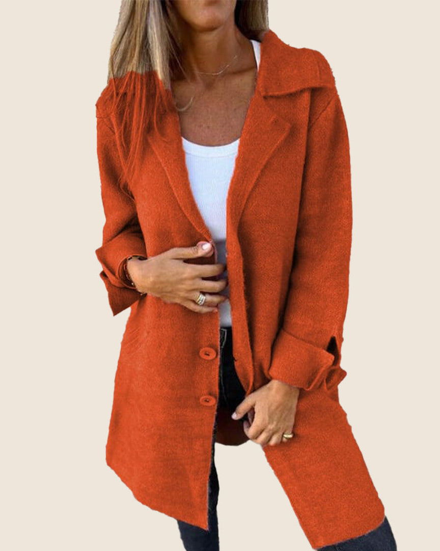 Sofia – Manteau doux à bouton