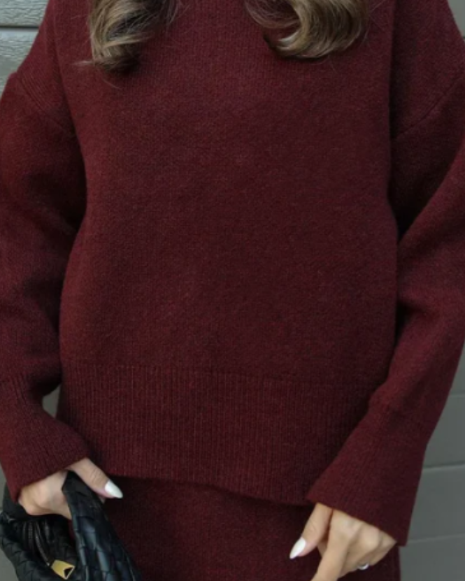 Heidi | Ensemble 2 pièces élégant – pull & jupe