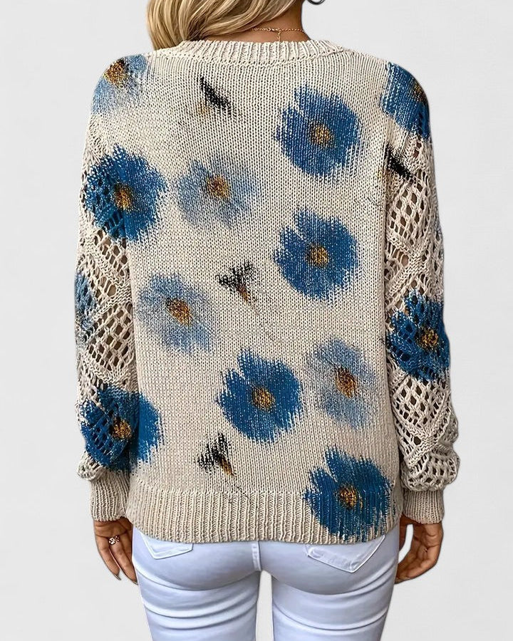 Aurélie | Pull élégant à motif floral