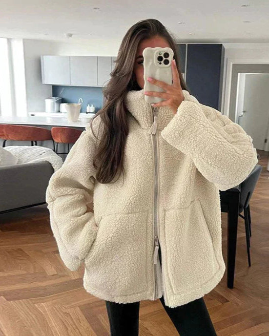 Clémence™ | Veste en polaire teddy