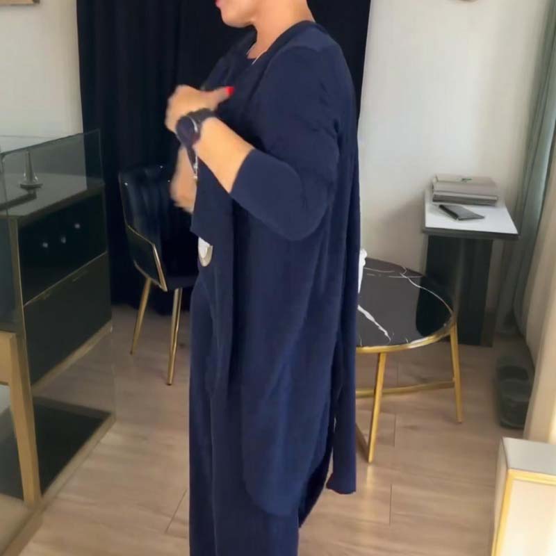 Élégance Trois | Ensemble 3 pièces élégant – cardigan, haut et pantalon