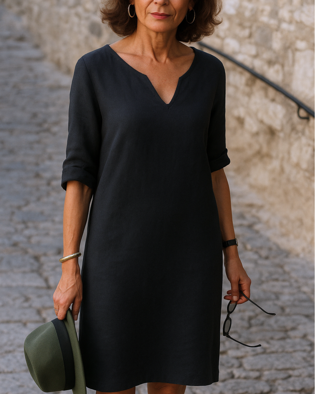 Noémie™ | Élégante robe à col en V