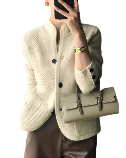 Camille – Manteau Femme Structuré en Mélange de Laine