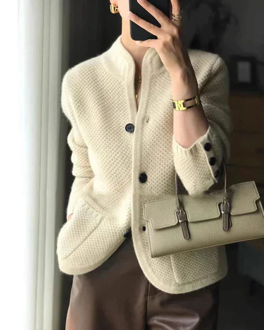 Camille – Manteau Femme Structuré en Mélange de Laine