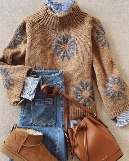 Camomile — Pull Fleuri Doux et Élégant