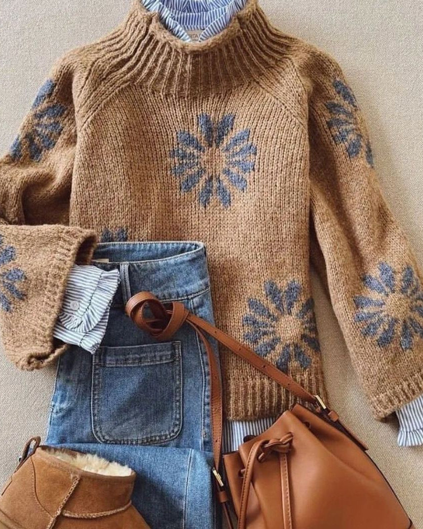 Camomile — Pull Fleuri Doux et Élégant