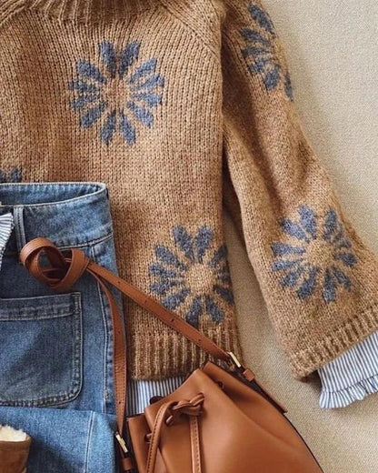 Camomile — Pull Fleuri Doux et Élégant