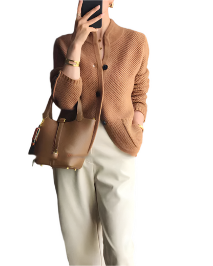 Camille – Manteau Femme Structuré en Mélange de Laine