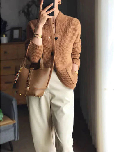 Camille – Manteau Femme Structuré en Mélange de Laine