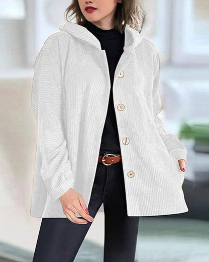 Sienna | Veste à capuche en velours confortable pour l’automne