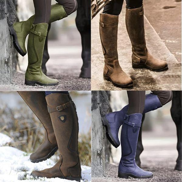 Maeve | Bottes d’Équitation en Cuir Imperméable