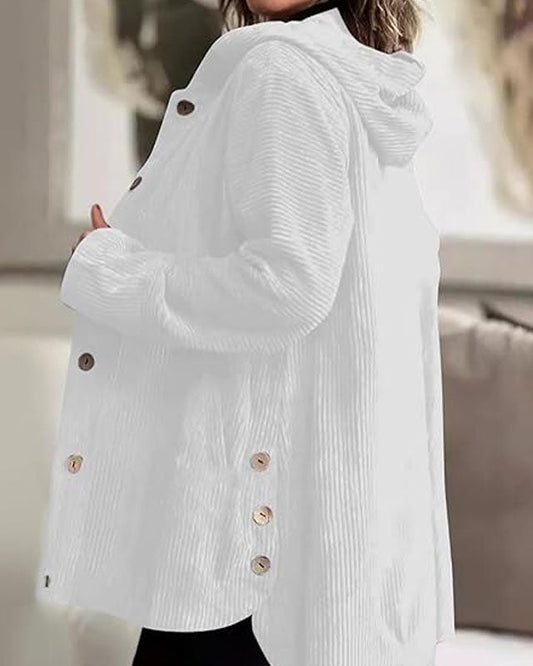 Sienna | Veste à capuche en velours confortable pour l’automne