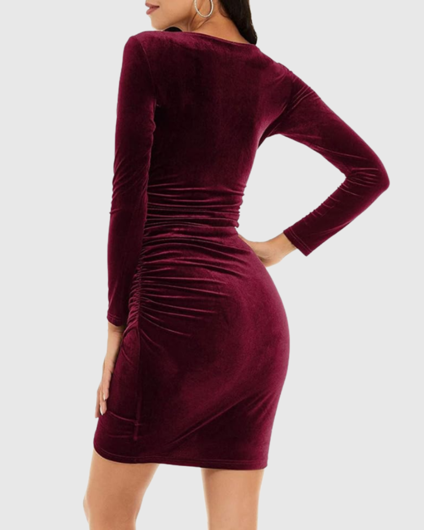 Sophia Quinn | Robe Mini en Velours Élégante