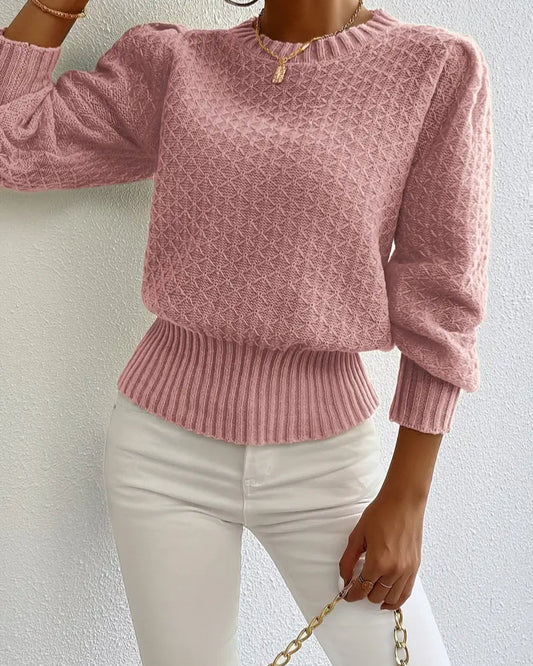 Pull Camille |  Pull en maille tendance pour femme – élégant avec manches bouffantes