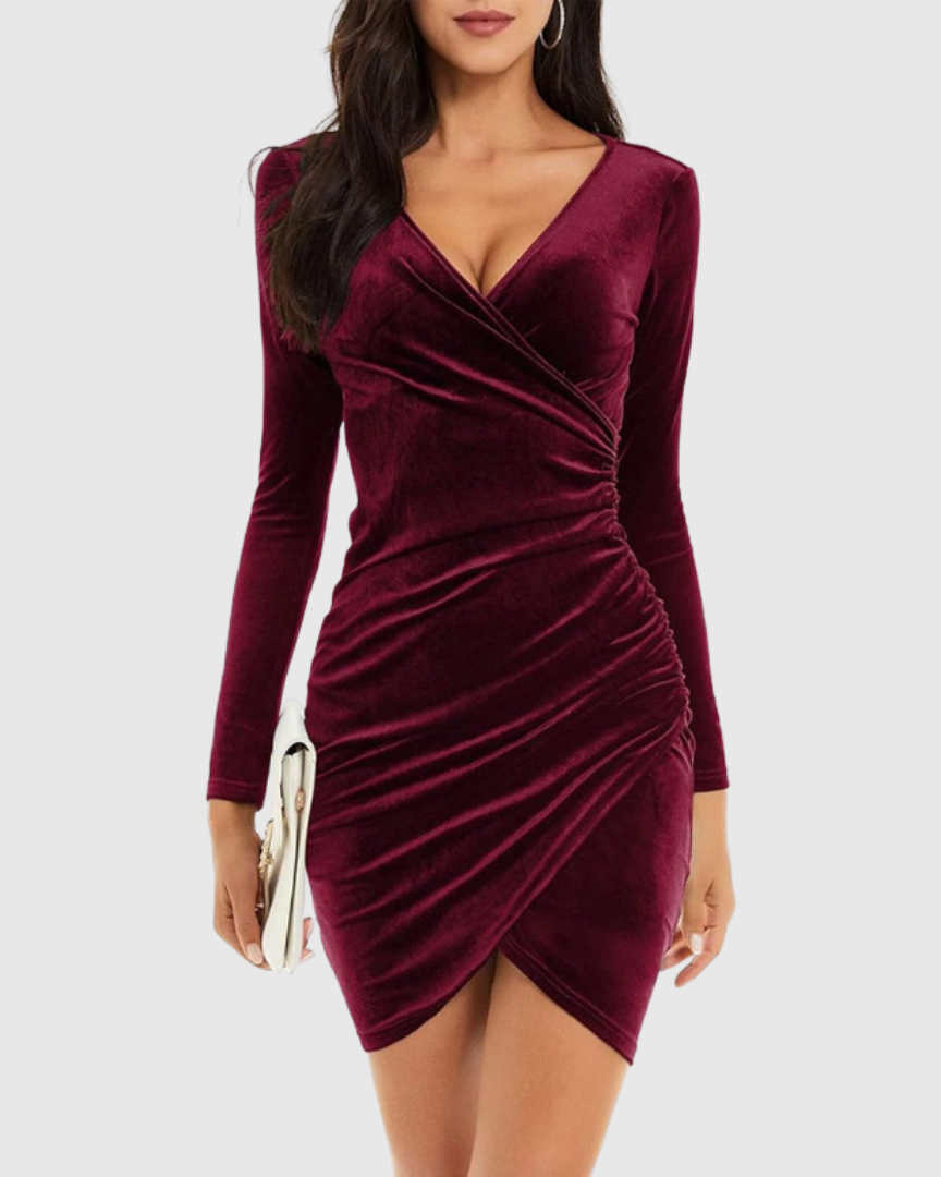 Sophia Quinn | Robe Mini en Velours Élégante