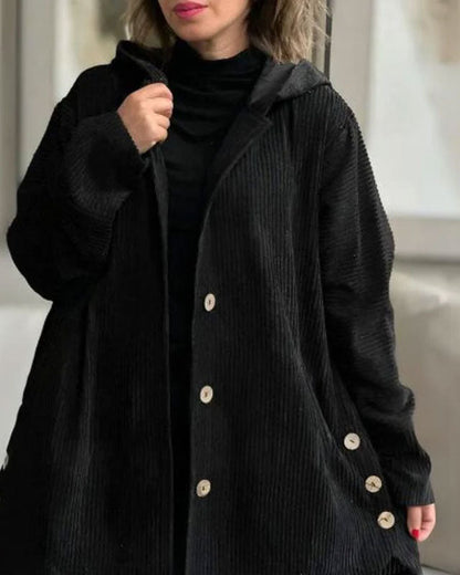 Sienna | Veste à capuche en velours confortable pour l’automne