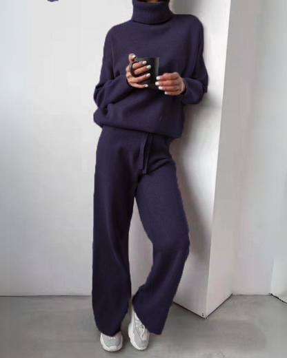 Karina – ensemble 2 pièces chic avec col roulé et pantalon élégant