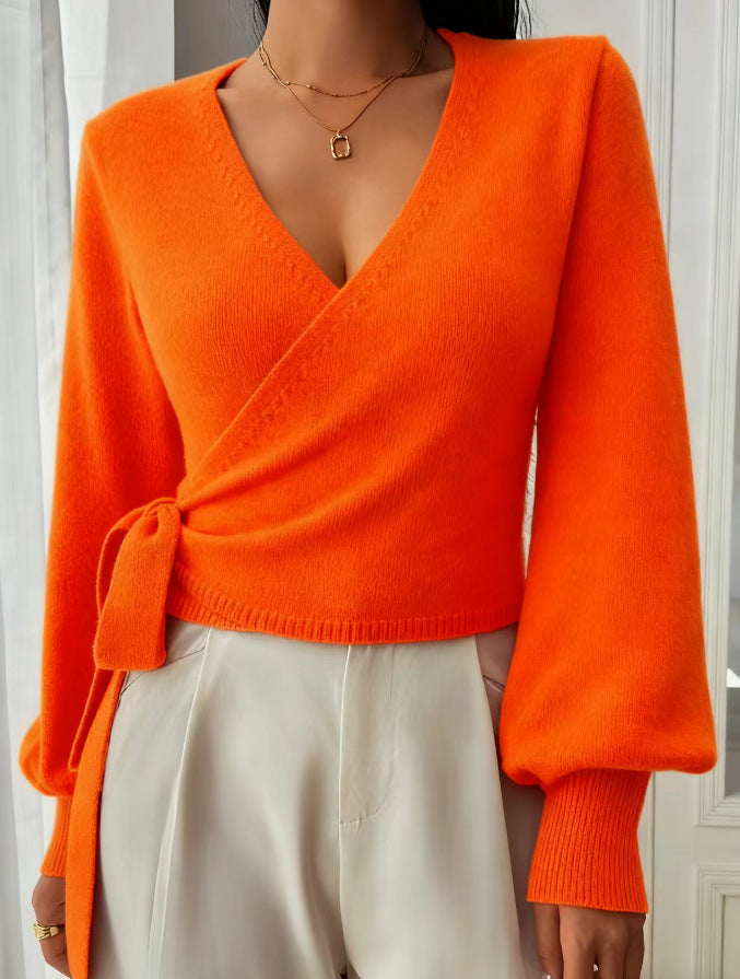 Velariv | SoftKnit Wrap Elegance Top