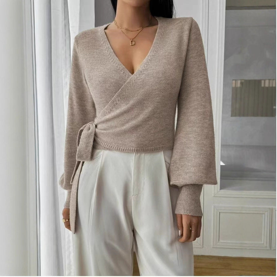 Velariv | SoftKnit Wrap Elegance Top