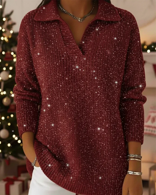 Livia – Pull de Noël avec touche festive scintillante