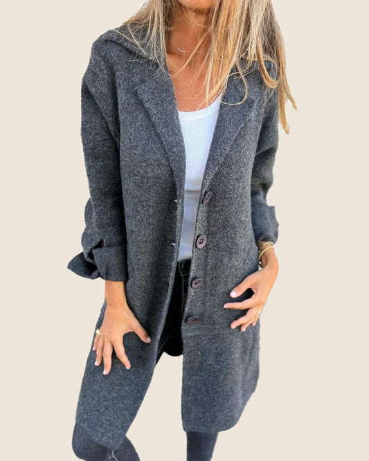 Sofia – Manteau doux à bouton