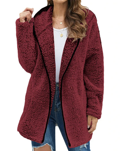 Amélie – Manteau long en peluche douce