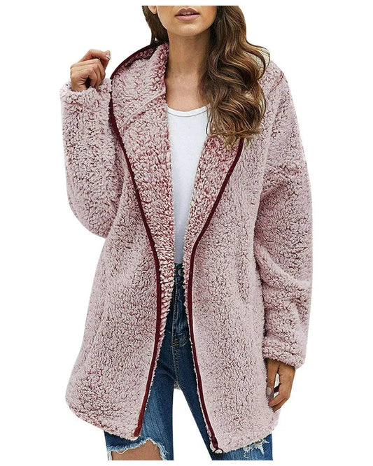 Amélie – Manteau long en peluche douce