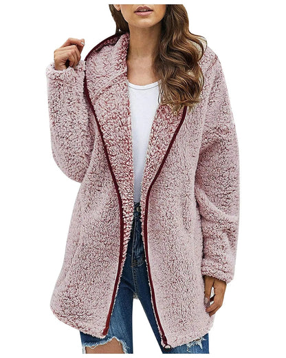 Amélie – Manteau long en peluche douce