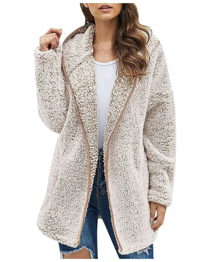 Amélie – Manteau long en peluche douce