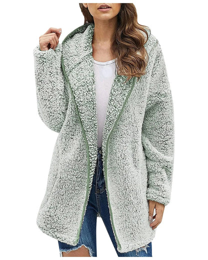 Amélie – Manteau long en peluche douce