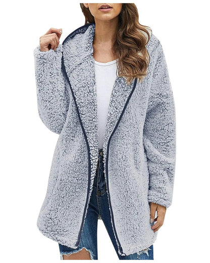 Amélie – Manteau long en peluche douce