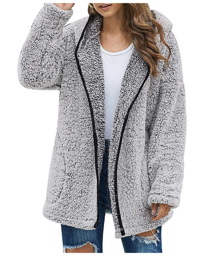 Amélie – Manteau long en peluche douce